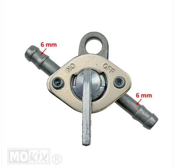 Benzinekraan UNI Tussen Slang 2D 6mm MET OOG ST - Supertec