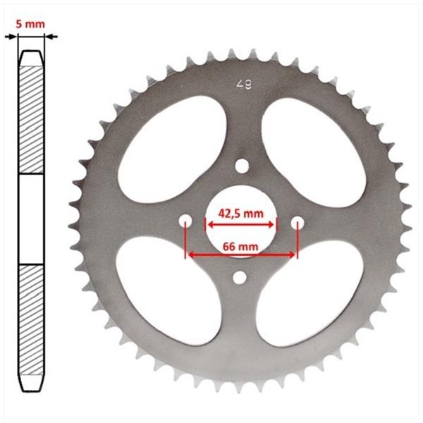 Achtertandwiel SACHS/HER/PRIMA5(415)42.5mm 4g 32t - Afbeelding 2