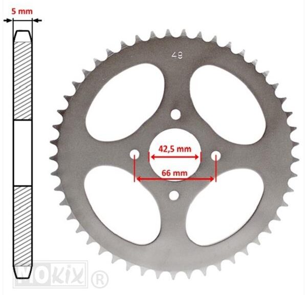 Achtertandwiel SACHS/HER/PRIMA5(415)42.5mm 4g 38t - IGM