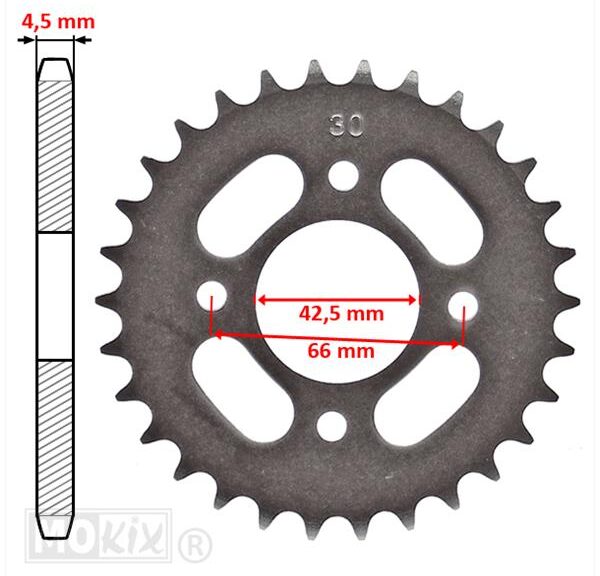 Achtertandwiel SACHS/HER/PRIMA5(415)42.5mm 4g 50t - IGM