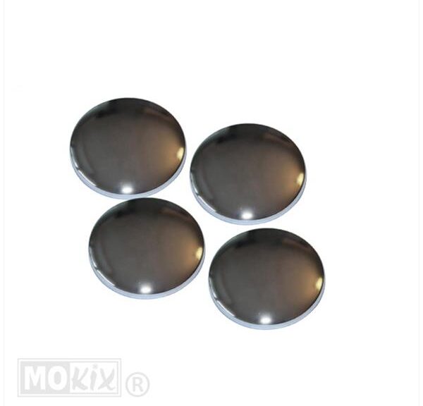 Afdekkapjes Voor M6 Inbus Chroom 4stuks