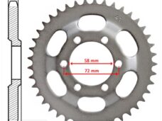 Achtertandwiel Zundapp KS/50 58mm 6gats 41tands - IGM