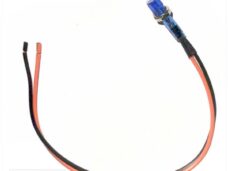 Controle Lamp MET Snoer  8mm 12V  Blauw