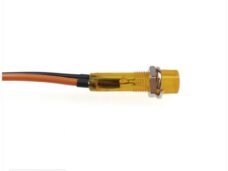 Controle Lamp MET Snoer  8mm 12V  Oranje
