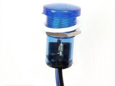 Controle Lamp MET Snoer  18mm 12V  Blauw