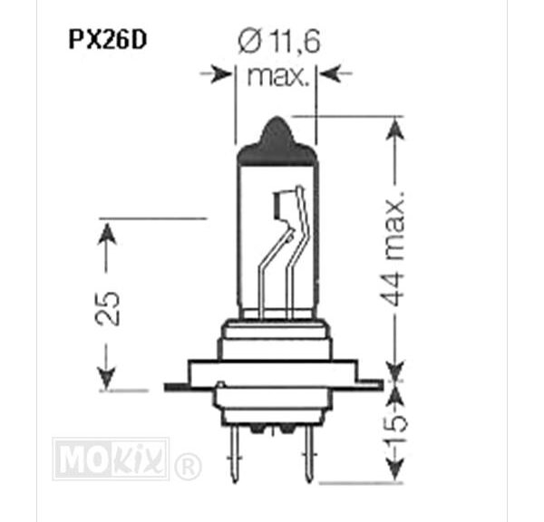 Lamp PX26D H7 12V 55W Osram CE Keur (1)