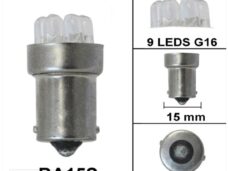 Lamp BA15S 12V 9 Leds G16 Oranje (1) - Bollard