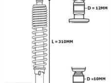 Schokbrekerset Honda 310mm Chroom/Chroom - MKX