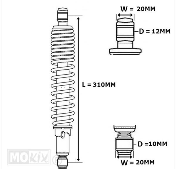 Schokbrekerset Honda 310mm Chroom/Chroom - MKX