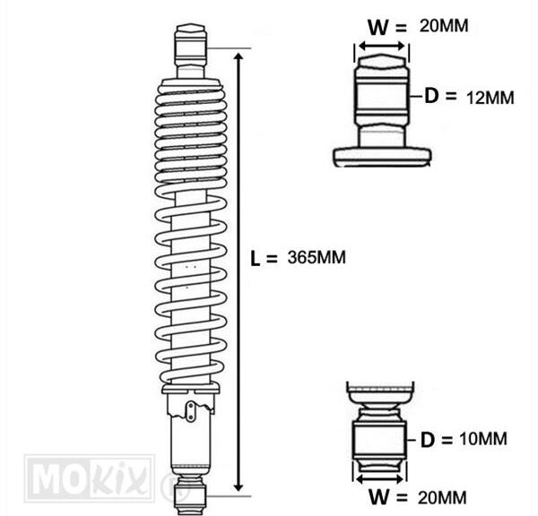 Schokbrekerset Honda 365mm Chroom/Zwart - MKX