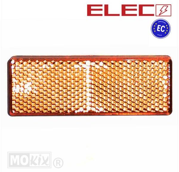 Zijreflector Rechthoek 85.5x31.5 Oranje Plak CE