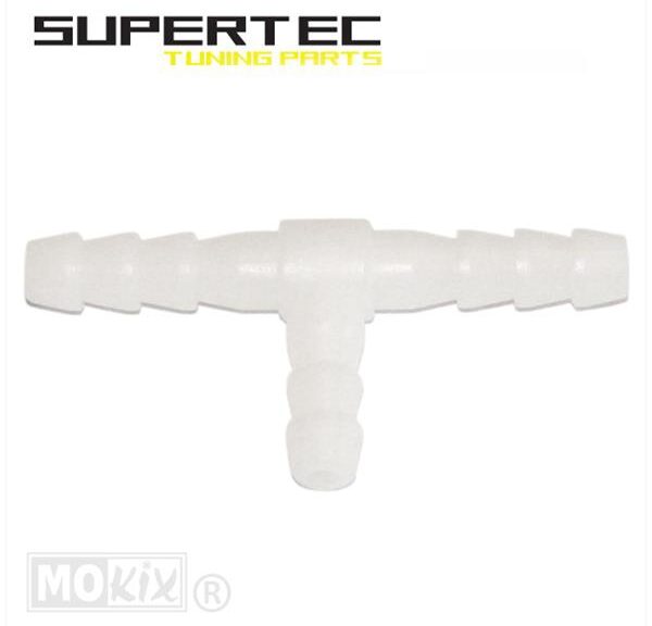 Slangverbinder T-Stuk 6mm  WIT Supertec