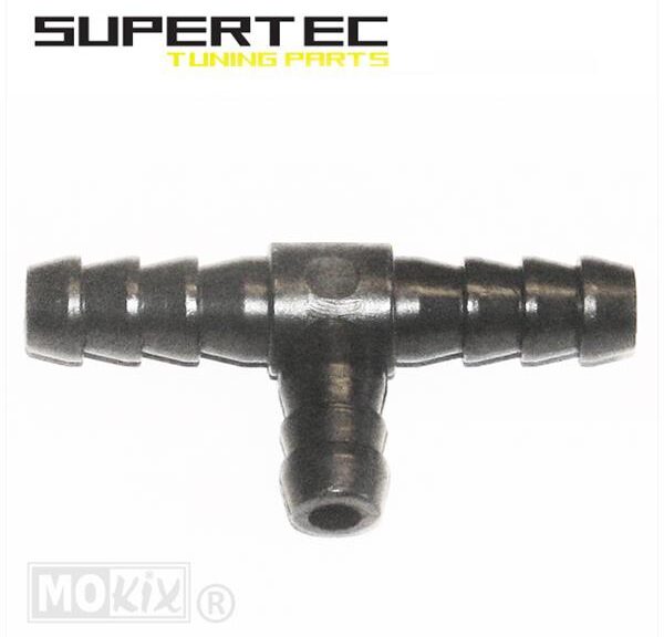 Slangverbinder T-Stuk 8mm  Zwart Supertec