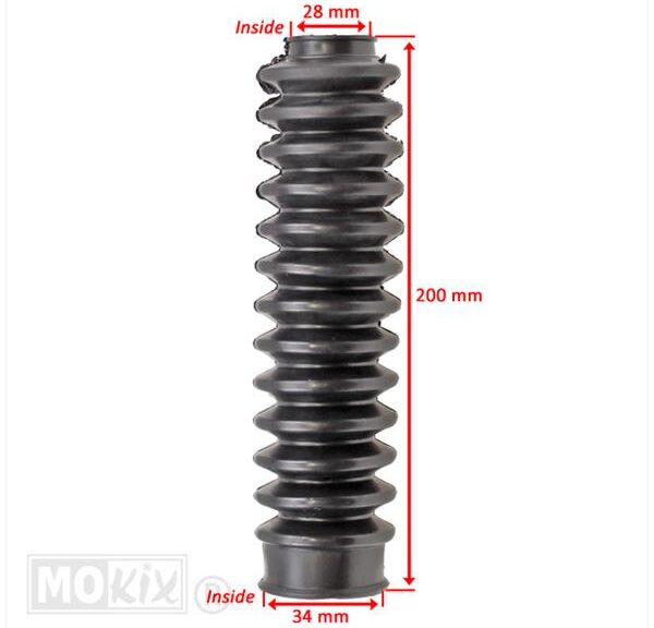 Voorvorkrubber Sachs/Hercules 24cm Zwart (1) - EBR