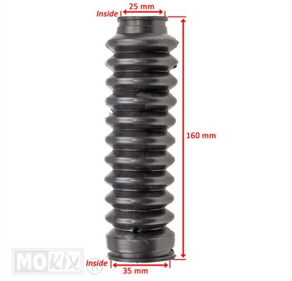 Voorvorkrubber Sachs/Hercules 16cm Zwart (1) - EBR