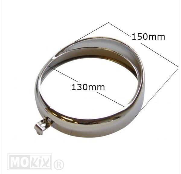 Koplamp Rand Zundapp 76 (517-16-901) 150mm Chroom"