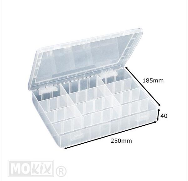 Sorteerdoos Transparant 250x185x 40 Variabel (20) - TTOOLZ