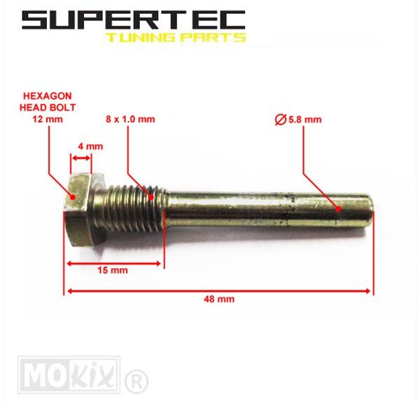 Remklauw Stift Voor Peugeot Viva City 3 48mm - Supertec