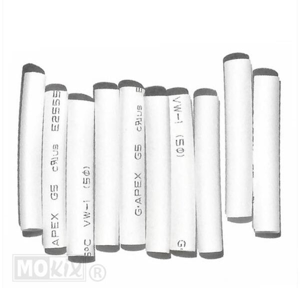 Krimpkous 3.5mm X 40mm WIT 10st