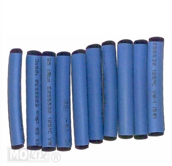 Krimpkous 5.0mm X 40mm Blauw 10st