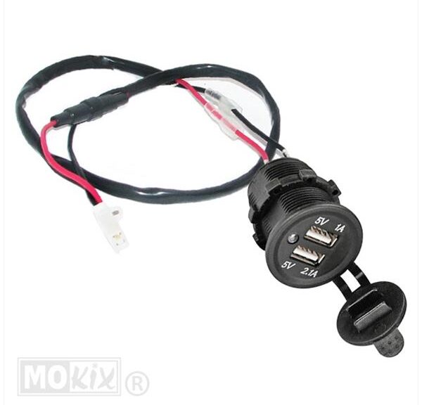 USB Stekker Inbouwunit 12V  (2 Aansluitingen) Elec