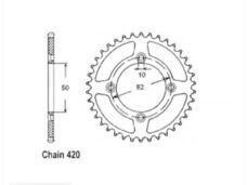 Achtertandwiel Skyteam 50mm 4gats 42 Tands - IGM