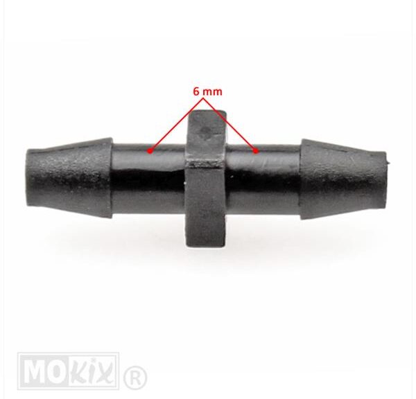 Benzineslang-Connector 6mm  Zwart Supertec