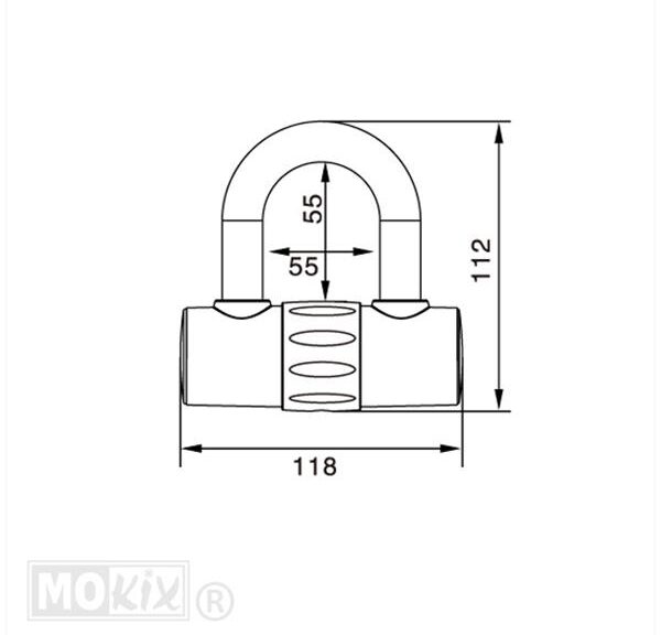 Ketting Slot MKX-Lock 4str ART 120x1.5cm (Ring)