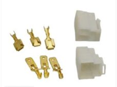 Connector Stekker Plugset 3 Pins (6.3mm) 8delig