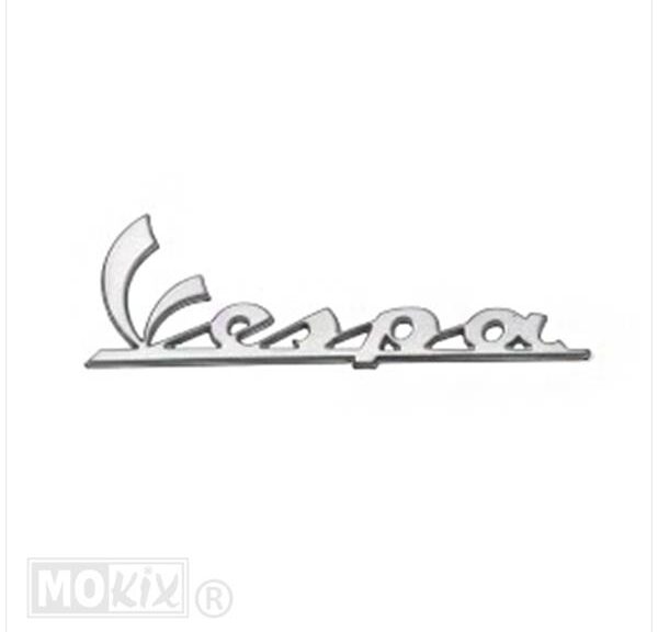 Vespa-merkki PAKSU tarra 10 cm kromi - RMS