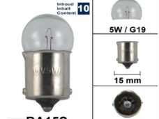 Lamp BA15S  6V  5W G19 (10) - Bollard