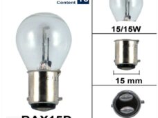 Lamp BAX15D  6V 15/15W (10) - Bollard