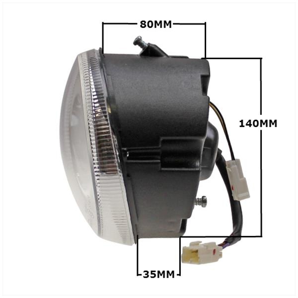 Koplamp Piaggio Vespa LX 50/125 12v 35/35w Elec - Afbeelding 2
