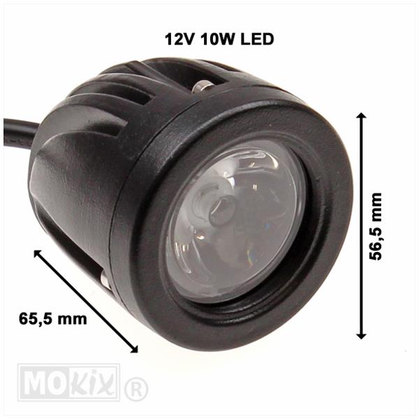 Mini Lamp LED Power 12V 10W Spot Zwart - Afbeelding 2