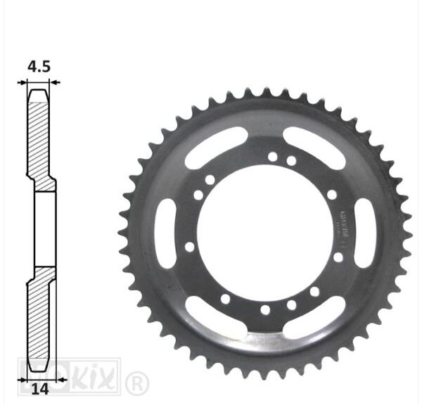 Achtertandwiel Peugeot 94mm D14 11gats 42tands