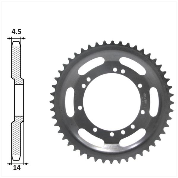 Achtertandwiel Peugeot 94mm D14 11gats 42tands