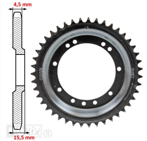 Achtertandwiel Peugeot 94mm D14 11gats 43tands