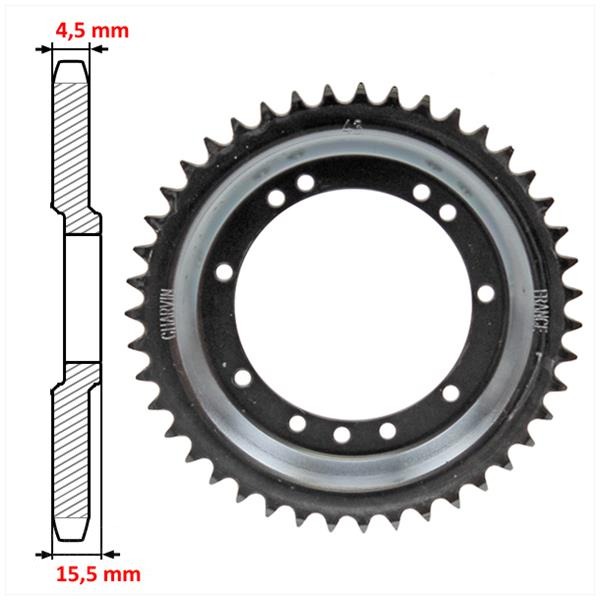 Achtertandwiel Peugeot 94mm D14 11gats 43tands