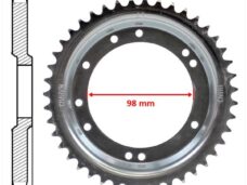 Achtertandwiel Peugeot 98mm D14 10gats 43tands