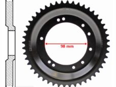 Achtertandwiel Peugeot 98mm D14 10gats 48t Zwart