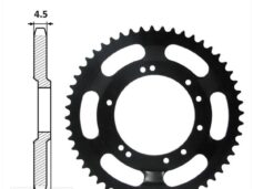 Achtertandwiel Peugeot 98mm D14 10gats 54t Zwart