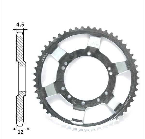 Achtertandwiel MBK 94mm D12 10gats 54tands