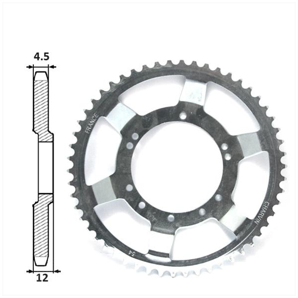 Achtertandwiel MBK 94mm D12 10gats 54tands