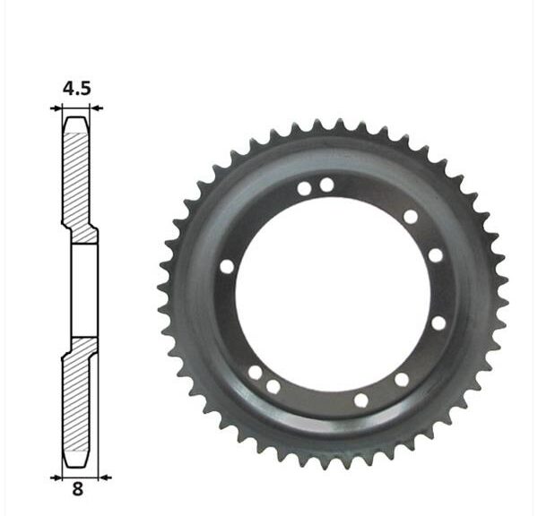 Achtertandwiel MBK 98mm D8 10gats 48tands