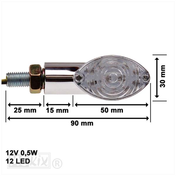 RAW-BOL UNI LED Ovaal Chroom CE SET - Afbeelding 2