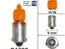 Lamp BAX9S 12V 10W Oranje (10) - Bollard