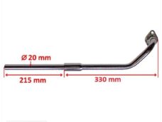 Uitlaatbocht Sachs Flens/Hercules 20mm Links - Silex
