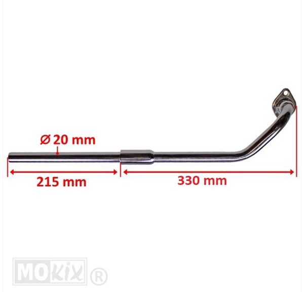 Uitlaatbocht Sachs Flens/Hercules 20mm Links - Silex