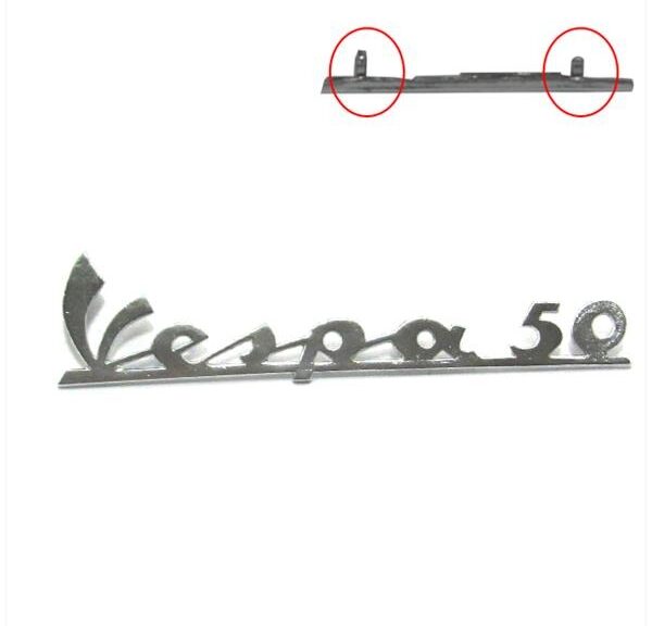 Vespa 50 Embleem DIK Badge Clip 13.5cm Chroom - RMS
