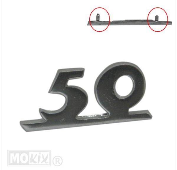 Vespa 50 Embleem DIK Badge Clip 3.5cm Chroom - RMS